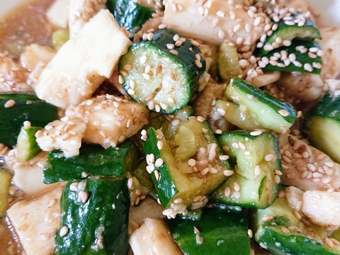 簡単味しみしみ☆ きゅうりと長芋のポン酢あえ♪